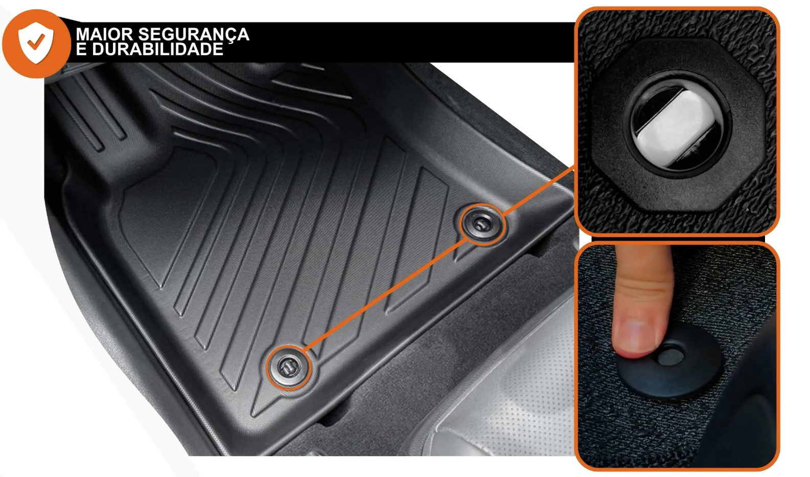 Tapete bandeja 3D com encaixe sob medida